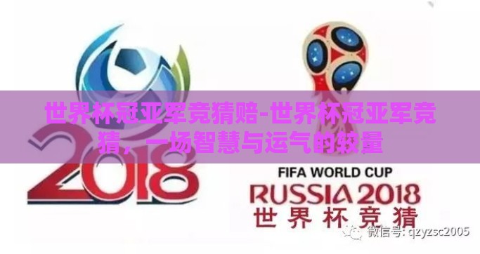 世界杯冠亚军竞猜赔-世界杯冠亚军竞猜，一场智慧与运气的较量