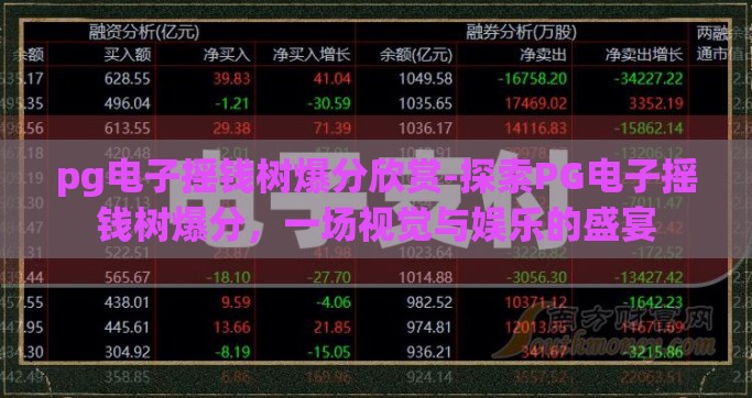 pg电子摇钱树爆分欣赏-探索PG电子摇钱树爆分，一场视觉与娱乐的盛宴