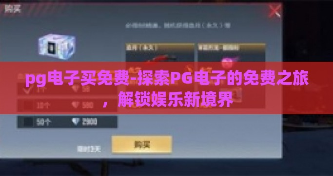 pg电子买免费-探索PG电子的免费之旅，解锁娱乐新境界