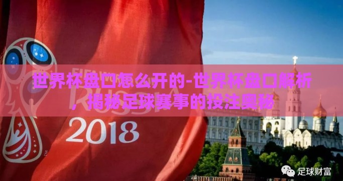 世界杯盘口怎么开的-世界杯盘口解析，揭秘足球赛事的投注奥秘