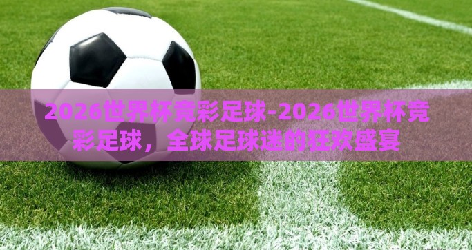 2026世界杯竞彩足球-2026世界杯竞彩足球，全球足球迷的狂欢盛宴
